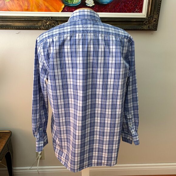 Tommy Hilfiger Men’s 16 1/2 Shirt Slim Fit Checkered Button Down Long Sleeves - Picture 9 of 9